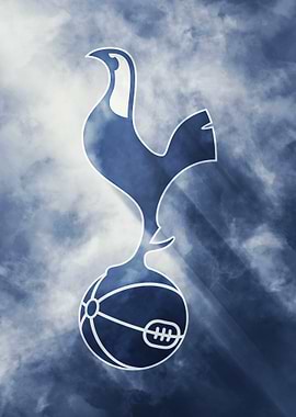 Tottenham Hotspur logo on cloudy background