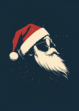 Cool Santa Claus with Sunglasses Illustration