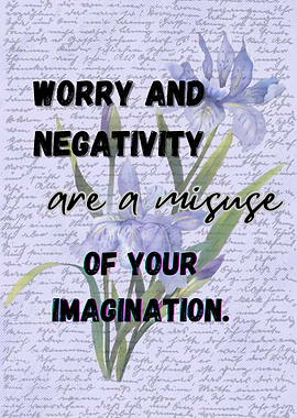 Inspirational Quote with Floral Background