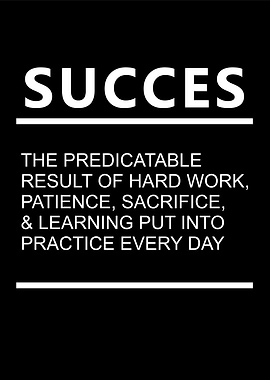 Success Motivational Quote Black and White