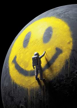 Astronaut Graffiti on the Moon