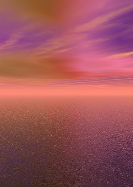 Pink and Purple Ocean Sunset