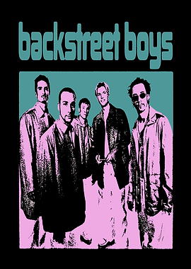 Backstreet Boys Retro Poster Art