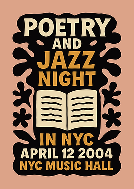 Poetry and Jazz Night Poster