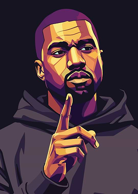 Kanye West Portrait Digital Art