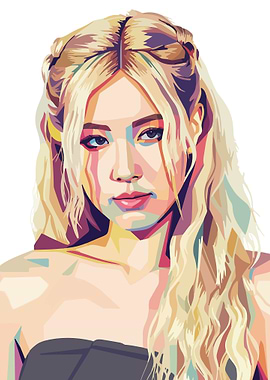 Rosé from Blackpink Pop Art Portrait