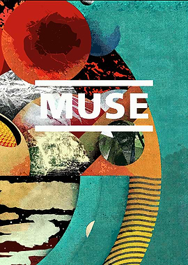 Abstract Art with the Word MUSE