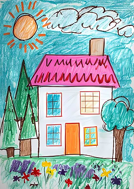 Child's Drawing of a House