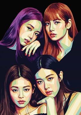 Blackpink Portrait Digital Art