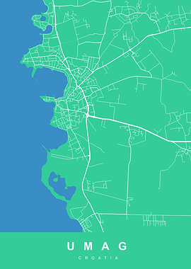 Umag, Croatia City Map