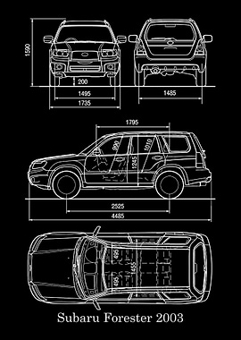Subaru Forester 2003 Blueprint