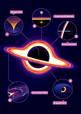 Black Hole Diagram with Key Features