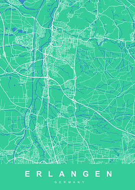 Erlangen, Germany City Map