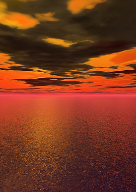 Dramatic Sunset Over Water