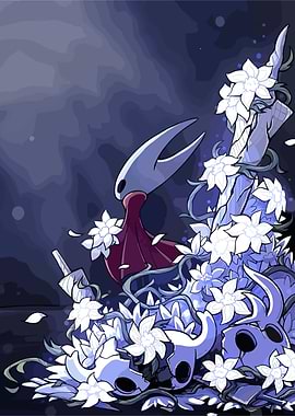 Hollow Knight: Hornet in Floral Scene