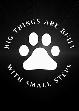 Motivational Paw Print Quote