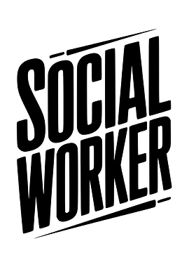 Social Worker Bold Text Graphic