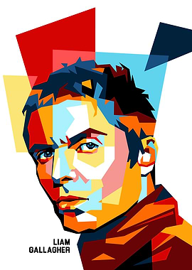 Liam Gallagher Pop Art Portrait