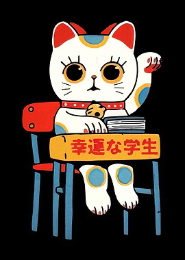 Maneki Neko Student Illustration