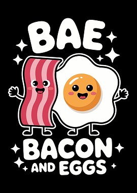 Bae Bacon and Eggs Cartoon