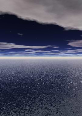 Vast Ocean Under Cloudy Sky