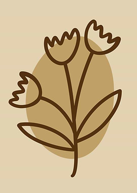 Minimalist Floral Line Art