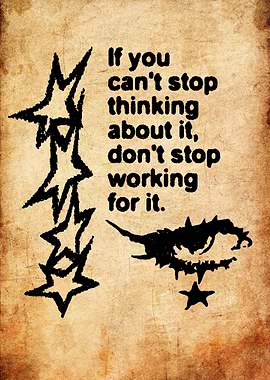 Inspirational Quote with Stars and Eye