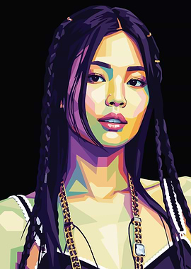 Jennie Kim Pop Art Portrait