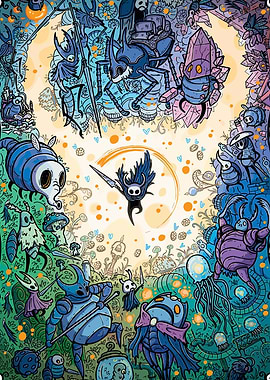 Hollow Knight Characters Illustration