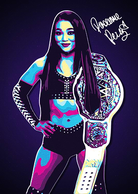 Roxanne Perez Wrestling Champion Pop Art