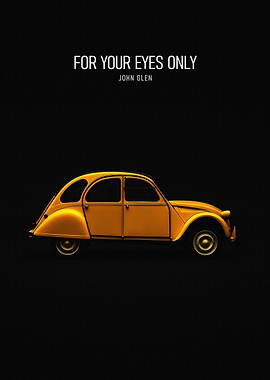 For Your Eyes Only Car Poster