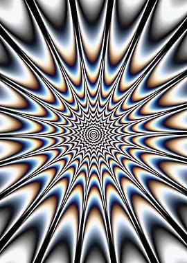 Abstract Optical Illusion Starburst Pattern
