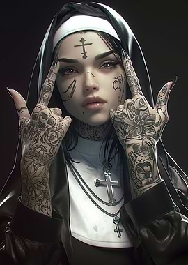 Tattooed Nun with Attitude