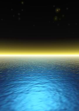 Ocean Horizon at Dusk