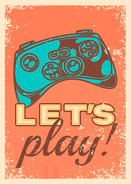 Let's Play Retro Gaming Poster