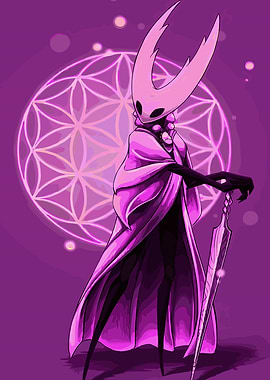 Hornet from Hollow Knight in Purple