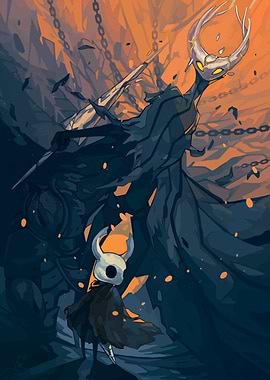 Hollow Knight Confrontation Digital Art