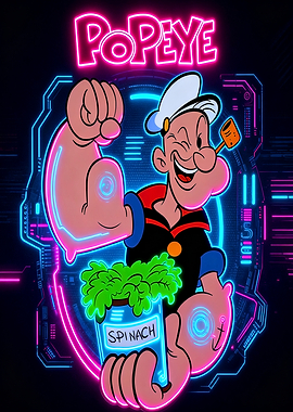 Popeye the Sailor Man Neon