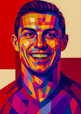 Cristiano Ronaldo Pop Art Portrait