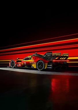 Ferrari Race Car Studio Shot