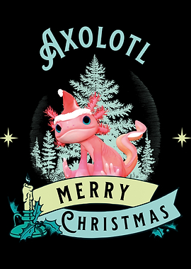Axolotl Merry Christmas Holiday Card
