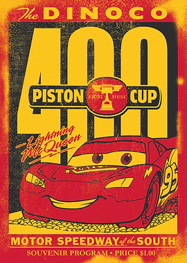 Lightning McQueen: Piston Cup Vintage Poster
