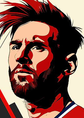 Lionel Messi Portrait Illustration