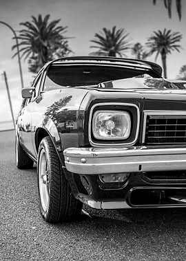 Black and White Classic Car