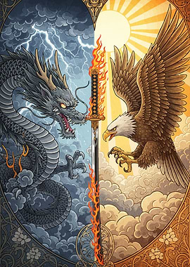 Dragon Eagle Flaming Sword