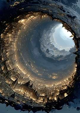 Cityscape in a Tunnel