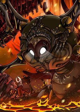 Hollow Knight Boss Battle Illustration