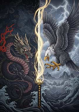 Dragon versus Eagle Sword