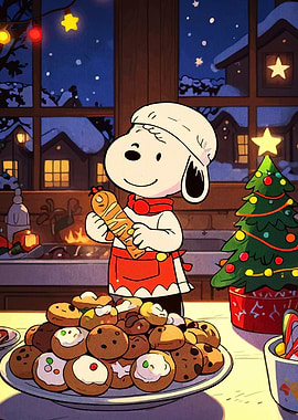Snoopy Christmas Baking