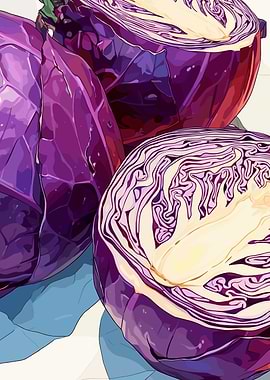 Red Cabbage Still Life